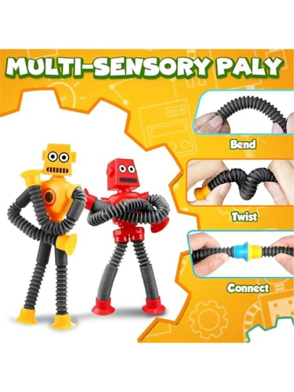 Robot Sensory Travel Roadtrip Toys 4Pcs